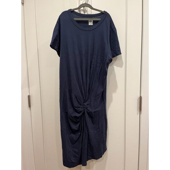 NSF Navy Blue Knot Front T-Shirt Dress XXL - Picture 1 of 4